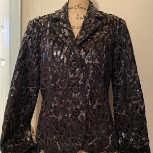 Bamboo Traders Black Textured Women's Blazer